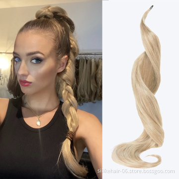 30"SyntheticHeat Resistant Fiber Synthetic Wave Wraparound Pony ponytail hair extensions Long Wavy Ponytail Extensions